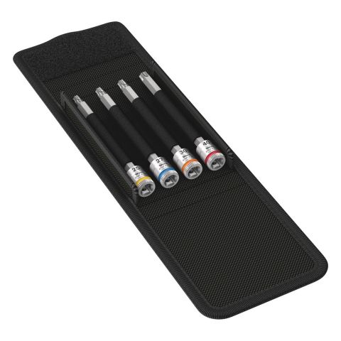 Wera 05003375001 8767 A TORX® HF 1 Zyklop Bitdoppen set TORX®, met vasthoudfunctie 1/4"-aandrijving, 4‑delig