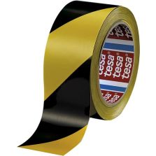 Tesa 60760 geel/zwart waarschuw.tape 33mx50mm