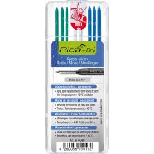 Stiftenset voor diepgatmarkeerpotlood Pica-Dry wit, groen, Pica