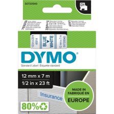 Lettertape D1 45014 blauw/wit 12mmx7m DYMO