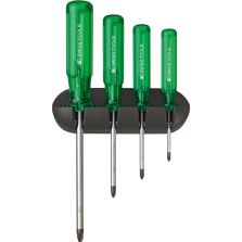 Schroevendraaierset 4-delig PZ in wandhouder Classic PB Swiss Tools