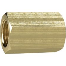 Mof, messing BI G3/8" lengte 26mm SW 22mm RIEGLER