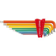 Haakse schroevendraaier- set gelakt met kogelkop 1,5-10x mm FORMAT