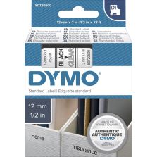 Lettertape D1 45010 zwart/transparant 12mmx7m DYMO