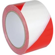 Signaallint PVC zelfklevend 60mmx66m rood/wit Gerlinger