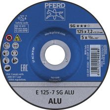 Afbraamschijf gebogen voor aluminium A24NSG 115x7,2mm PFERD