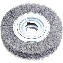 Ronde borstel staaldraad 250x60mm, gegolfd, 35mm Lessmann