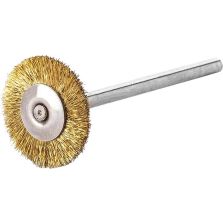 Ronde miniatuurborstel Messing gegolfd 19x0,1mm Lessmann