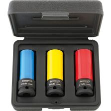Kracht- dopsleutelset met kunststof huls 1/2" 3-delig FORMAT