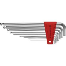 Haakse inbussleutelset in kunststof box 9-delig 1,5-10mm lang kogelkop PB Swiss Tools