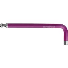 Haakse inbussleutel DIN 911 kogelkop Rainbow 8mm PB Swiss Tools