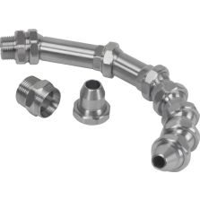 Koelmiddelslangenset V2A 3/4" type 3 doorgangsmaat19 mm totale lengte 320 mm
