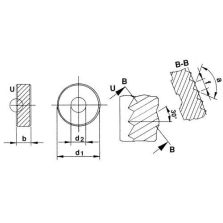 Kartelrol PM BL 30grad. 10x4x4 G7 P0,3 met afschuining QUICK