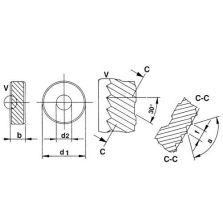 Kartelrol PM BL 45grad. 15x6x6A11 G7 P0,5 met afschuining QUICK