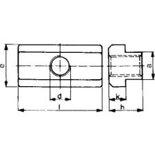 T-sleufblok DIN508L M6x8mm FORMAT