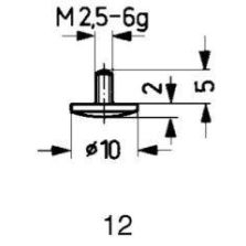 Meetelement staal type 12/10,0mm KÄFER