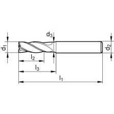 Ruwfrees VHM 10,0mm Z3 IK EF0,30 HA ta-C FORMAT