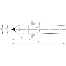 Centreerpunt vast DIN806 MK 4 HM-inzetstuk FORMAT
