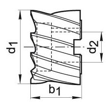 Mantelkopfrees DIN1880 HSSCo8 type N 63x40mm 63x40mm FORMAT