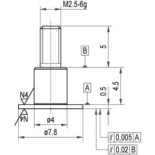 Meetelement staal schotel 7,8x0,5mm KÄFER