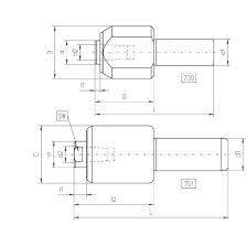 Draaibankpunt meelopend centerpunt geveerd cilindrisch 3/4" CONZELLA