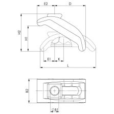 Spanklauw kort 6313K-22-20xM20