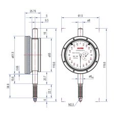 Precisie-meetklok FM1000SW D61,5mm KÄFER