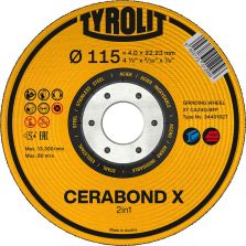 Afbraamschijf CERABOND X 125x4mm CA24Q-BFK Tyrolit