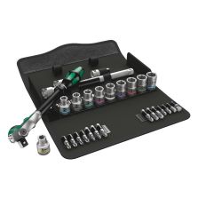 Wera 05004076001 8100 SC 6 Zyklop Speed-ratelset, 1/2"-aandrijving, metrisch, 28‑delig