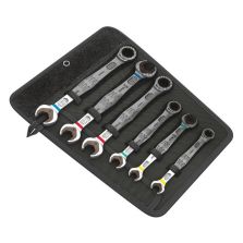 Wera 05020022001 6000/6002 Joker 6 Set 1 Steek-ringratel-/ dubbele steeksleutelset, 6‑delig