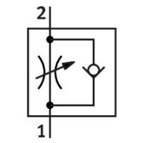 FESTO 151165 Smoorventiel met terugslagklep GRLA-1/8-B