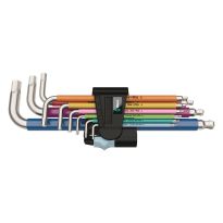 Wera 05022669001 3950/9 Hex-Plus Multicolour Stainless 1 Stiftsleutelset, metrisch, RVS, 9‑delig