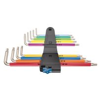 Wera 05022689001 3967/9 TX SXL Multicolour HF Stainless 1 Stiftsleutelset met vasthoudfunctie, RVS, 9‑delig
